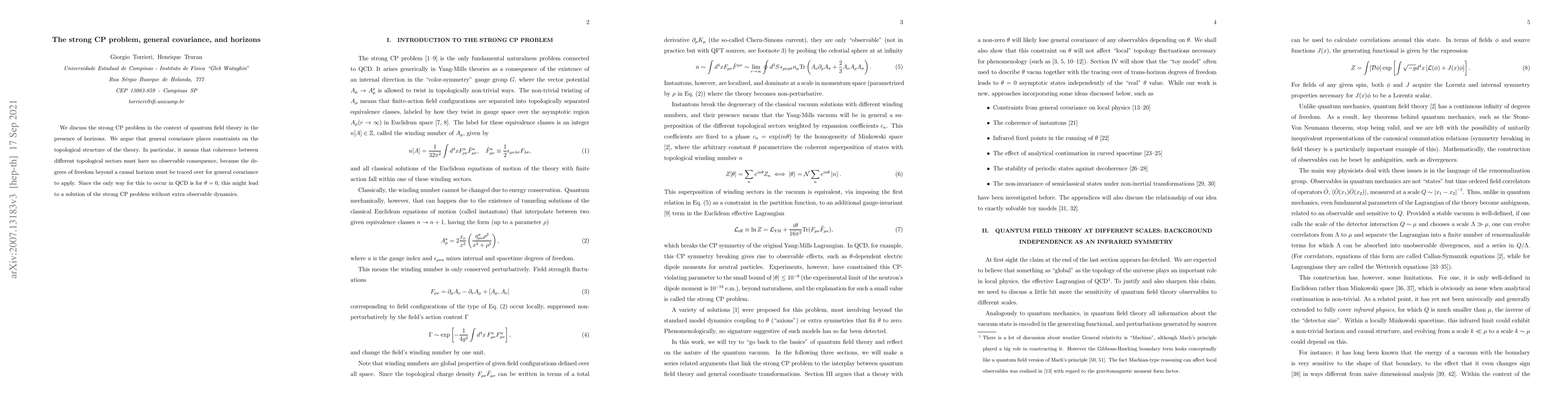 Thumbnail for The strong CP problem, general covariance, and horizons