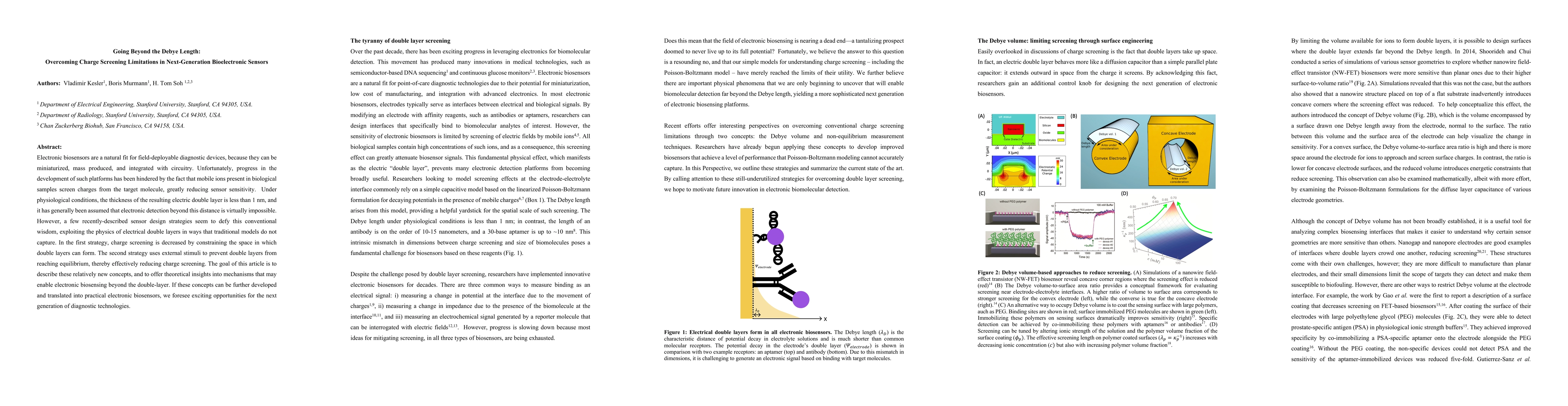 Thumbnail for Going Beyond the Debye Length: Overcoming Charge Screening Limitations
  in Next-Generation Bioelectronic Sensors