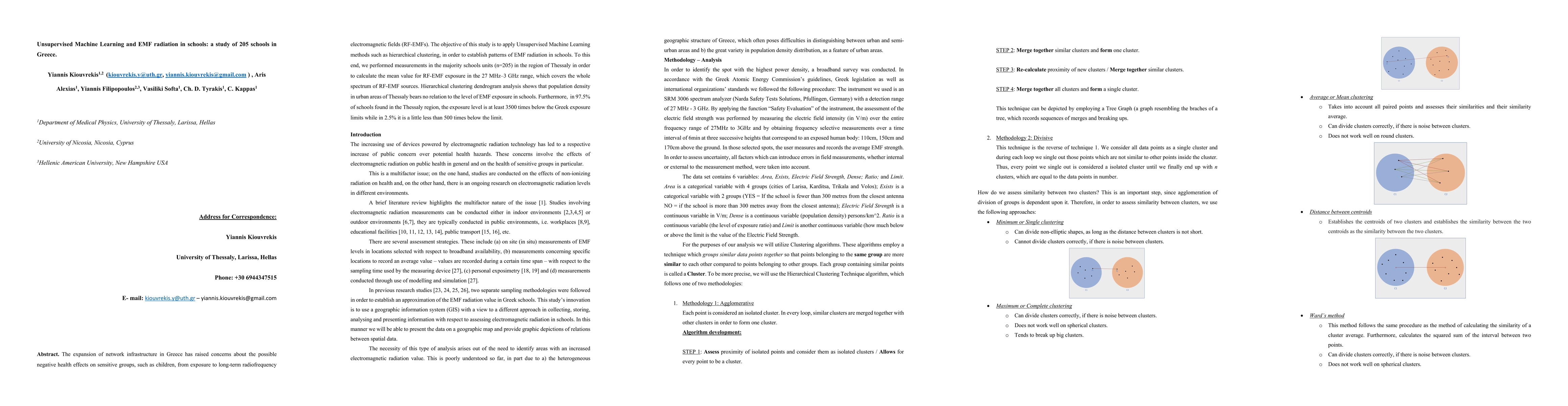 Thumbnail for Unsupervised Machine Learning and EMF radiation in schools: a study of
  205 schools in Greece