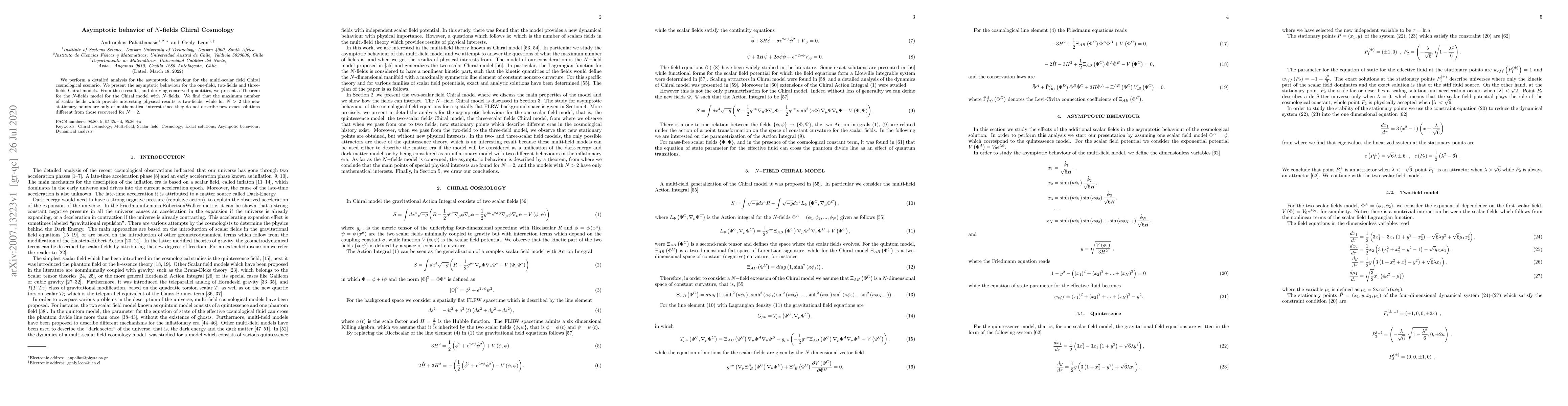 Thumbnail for Asymptotic behavior of $N$-fields Chiral Cosmology