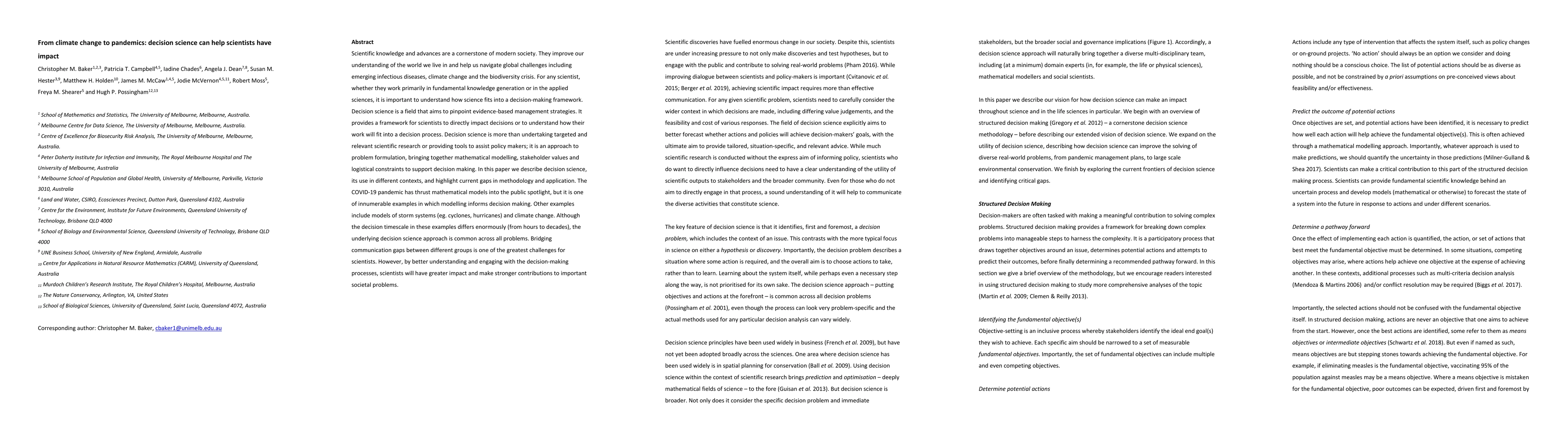 Thumbnail for From climate change to pandemics: decision science can help scientists
  have impact