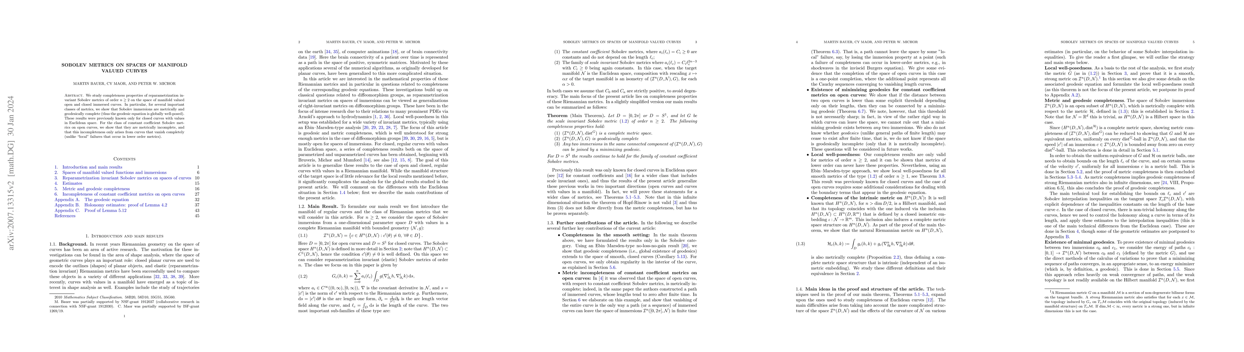 Thumbnail for Sobolev metrics on spaces of manifold valued curves
