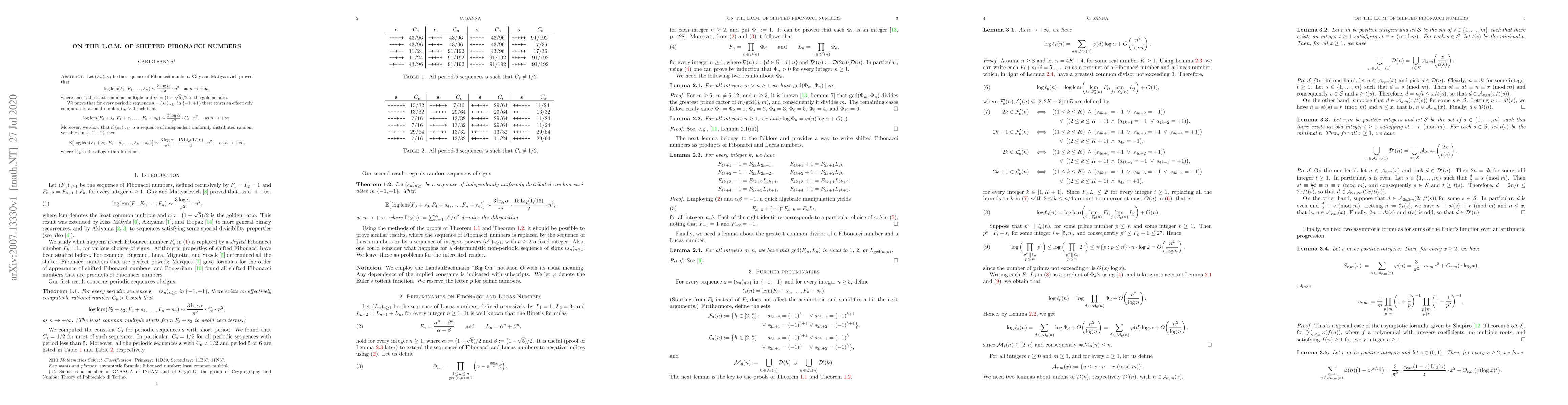 Thumbnail for On the l.c.m. of shifted Fibonacci numbers
