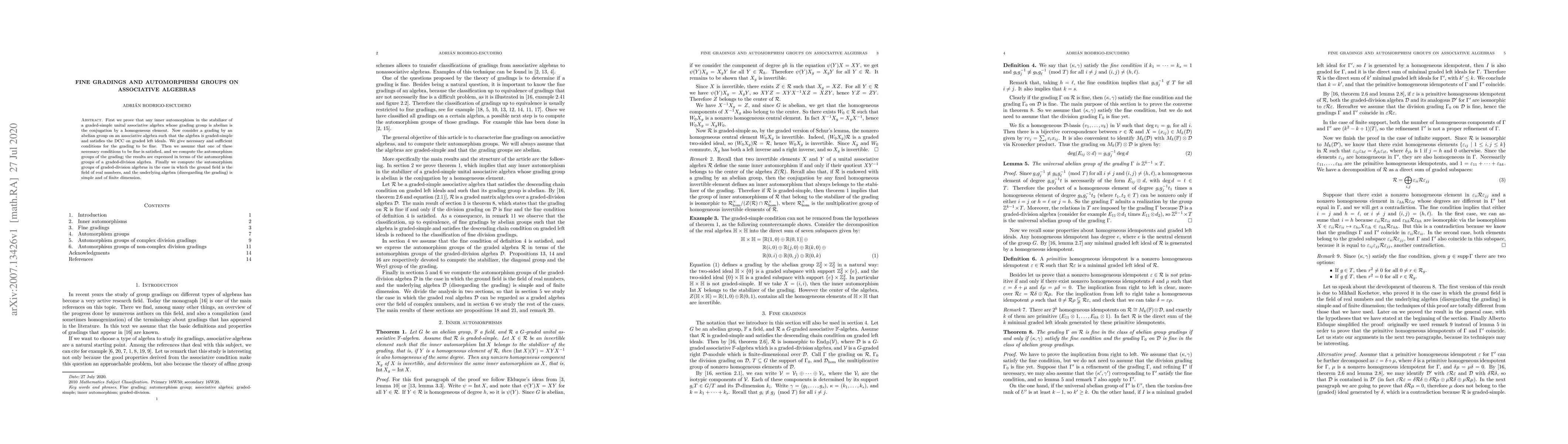 Thumbnail for Fine gradings and automorphism groups on associative algebras