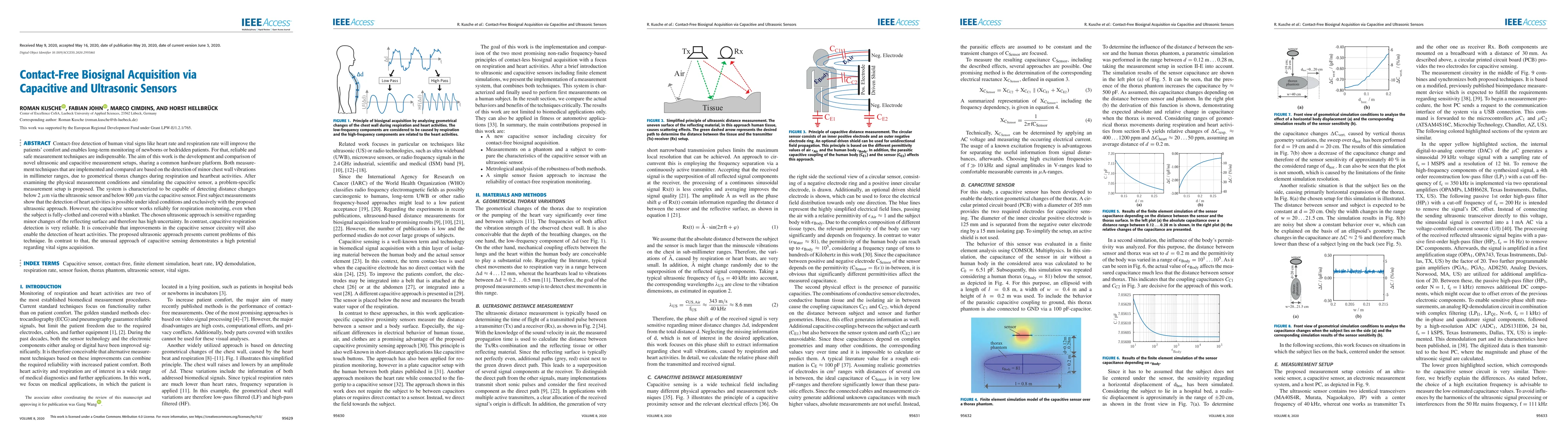 Thumbnail for Contact-Free Biosignal Acquisition via Capacitive and Ultrasonic Sensors