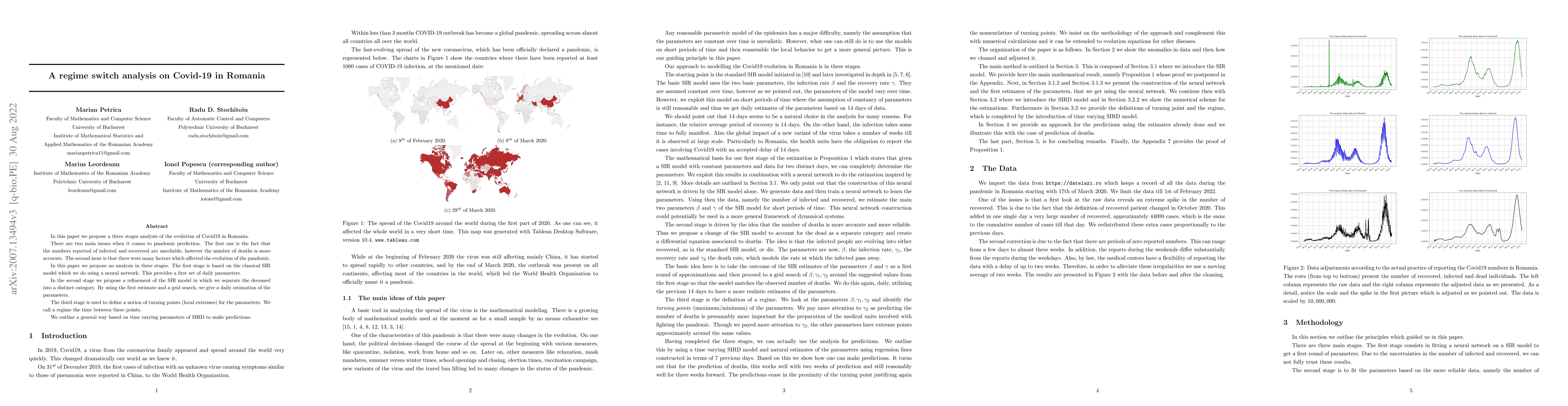 Thumbnail for A regime switching on Covid19 analysis and prediction in Romania