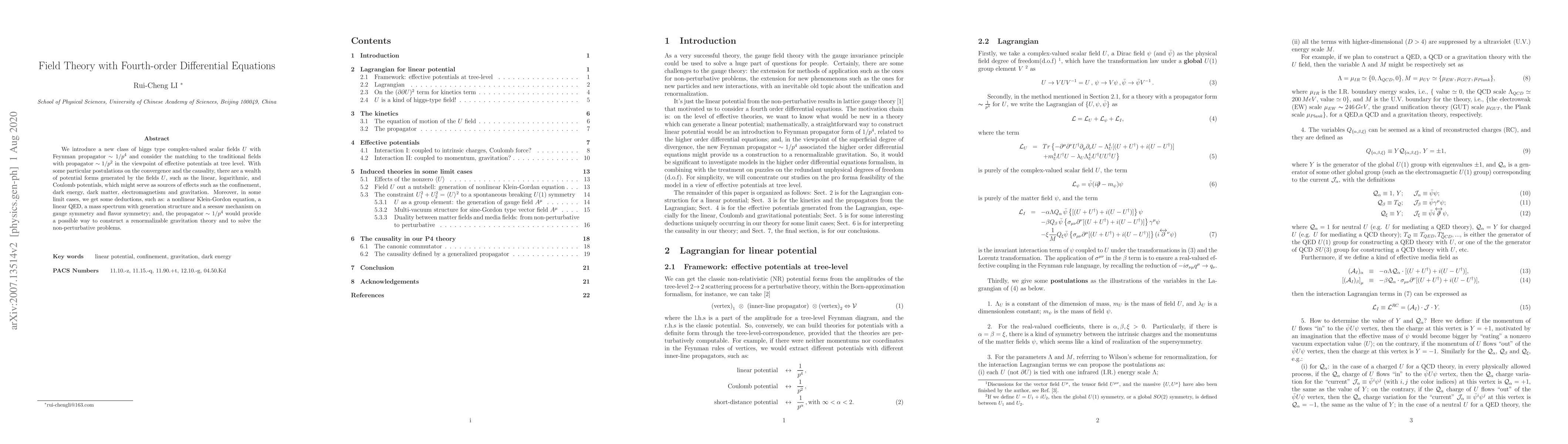 Thumbnail for Field Theory with Fourth-order Differential Equations