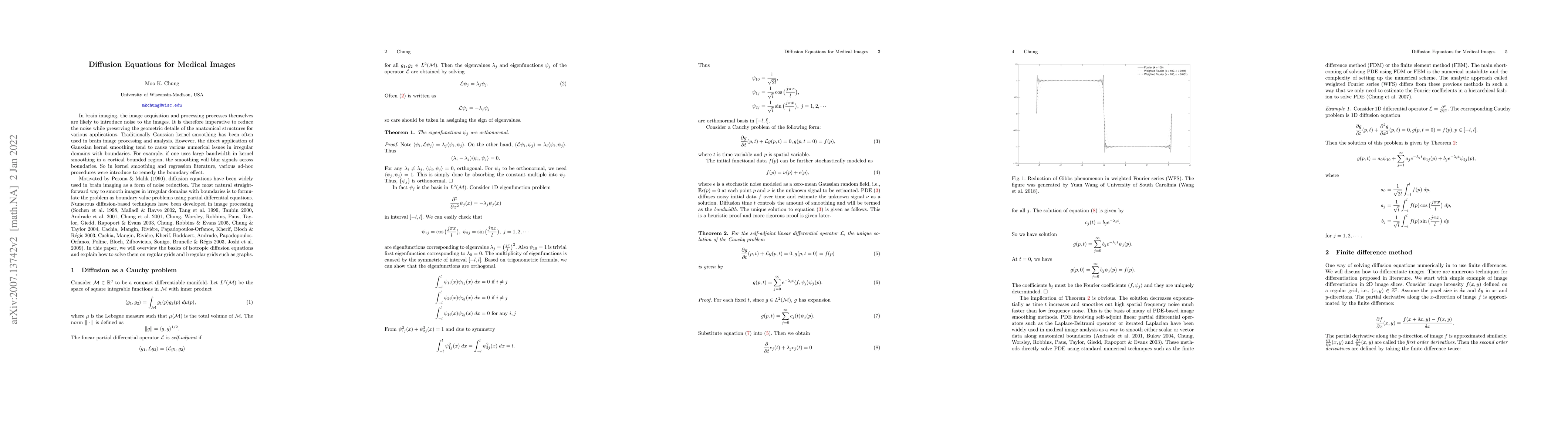 Thumbnail for Diffusion Equations for Medical Images