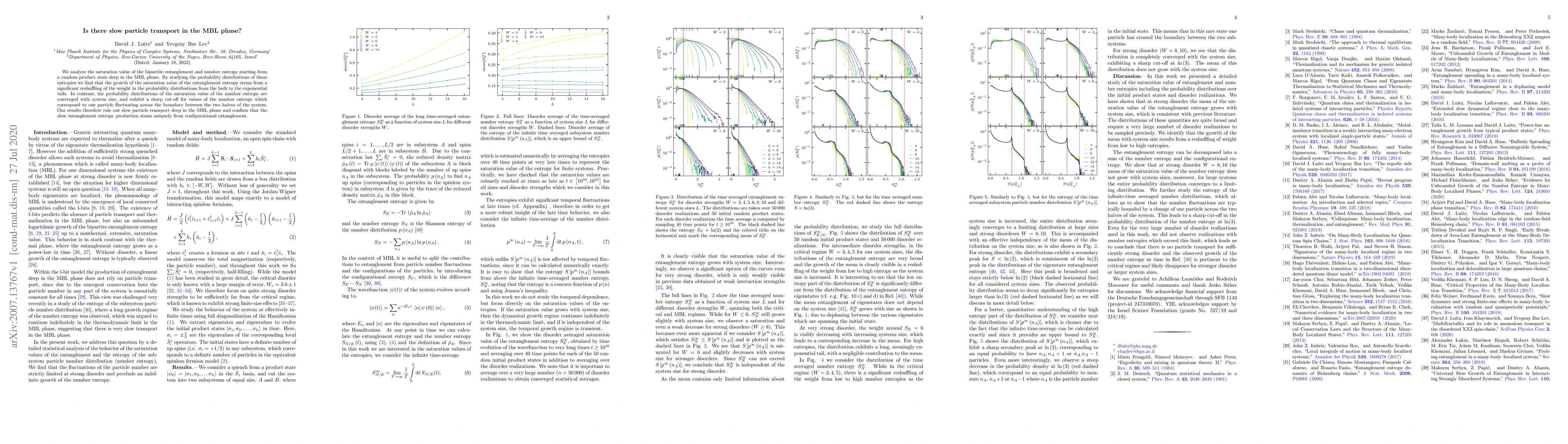 Thumbnail for Is there slow particle transport in the MBL phase?