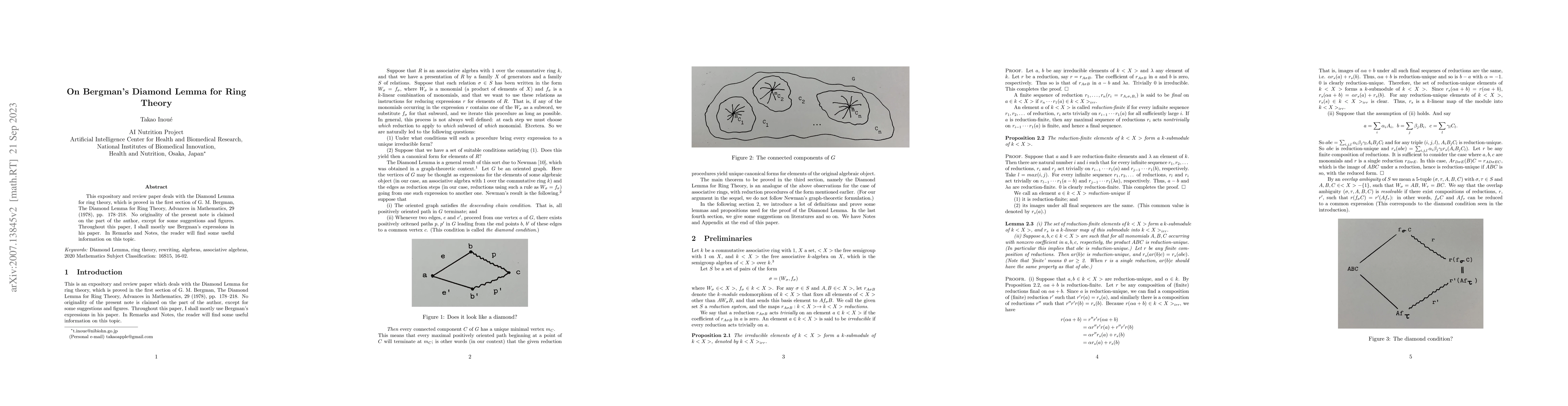 Thumbnail for On Bergman's Diamond Lemma for Ring Theory