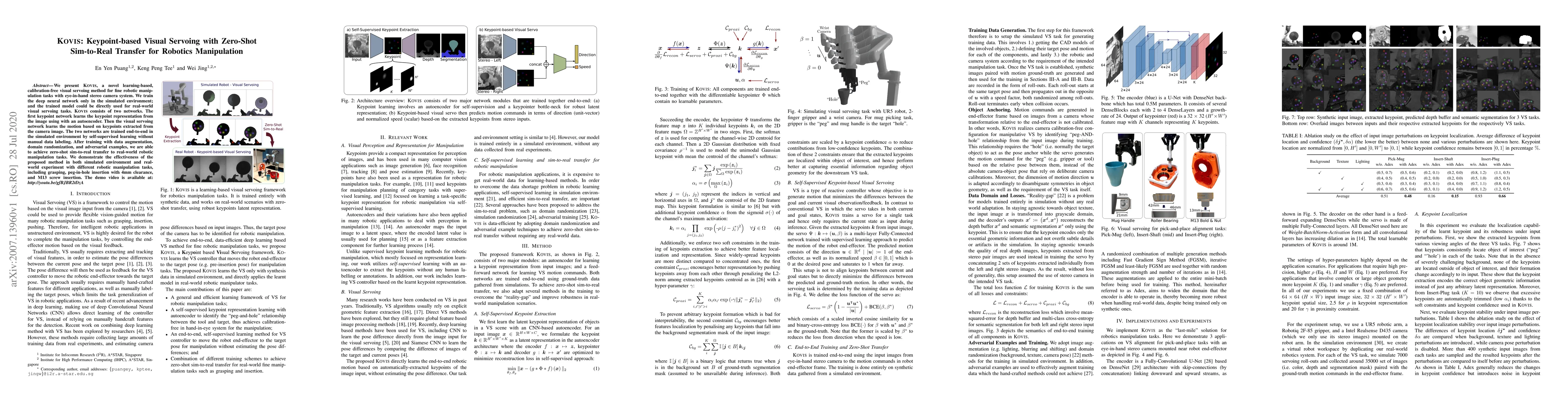 Thumbnail for KOVIS: Keypoint-based Visual Servoing with Zero-Shot Sim-to-Real
  Transfer for Robotics Manipulation