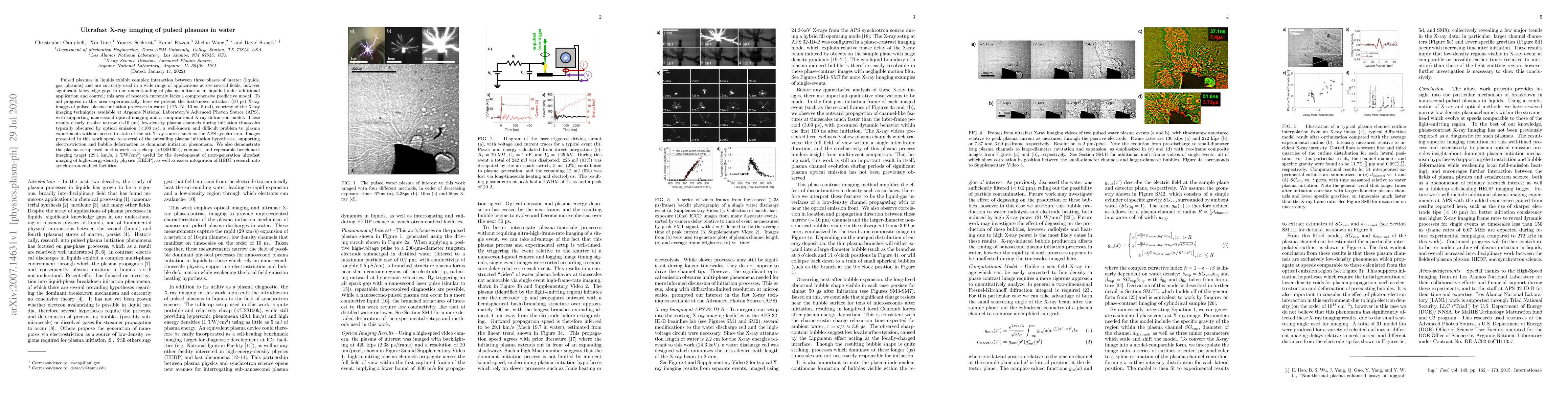 Thumbnail for Ultrafast X-ray imaging of pulsed plasmas in water
