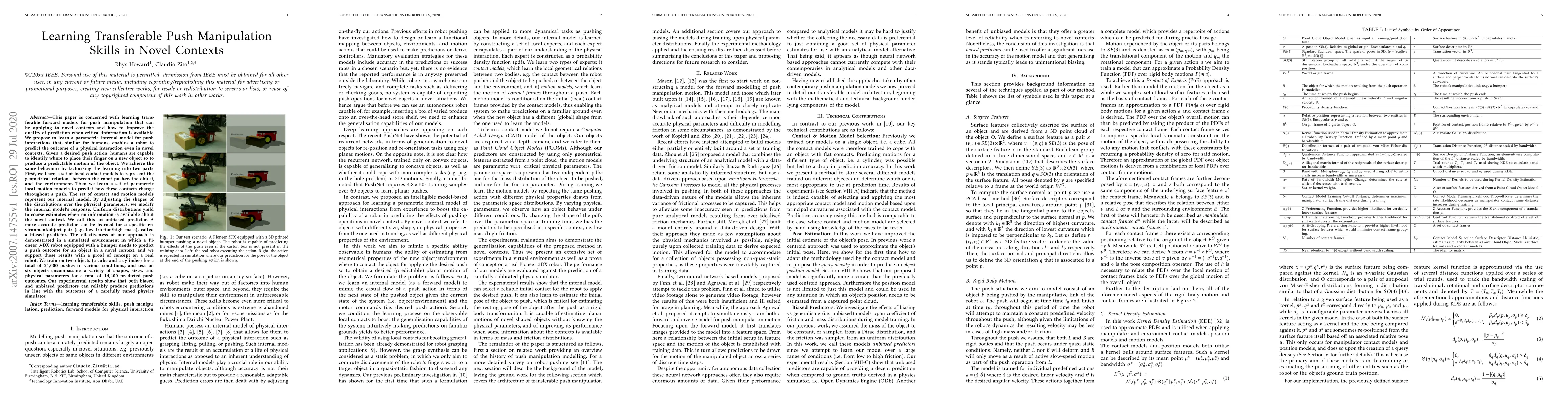 Thumbnail for Learning Transferable Push Manipulation Skills in Novel Contexts