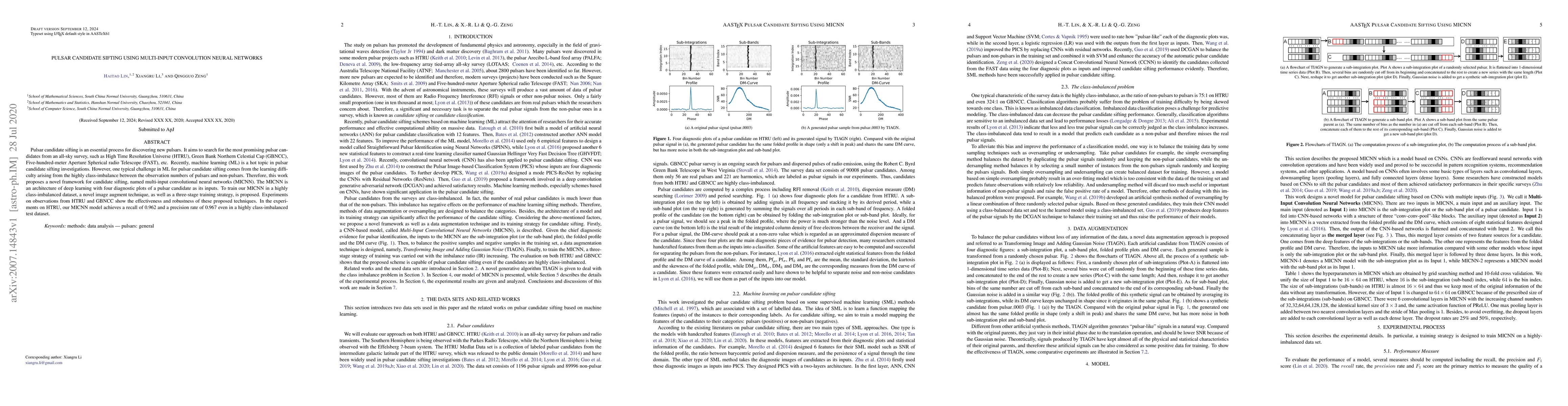Thumbnail for Pulsar Candidate Sifting Using Multi-input Convolution Neural Networks