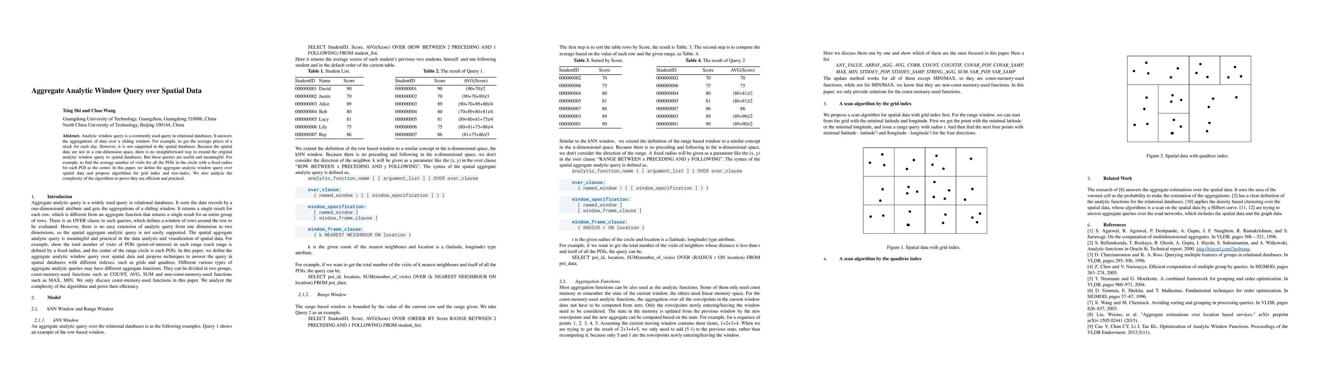 Thumbnail for Aggregate Analytic Window Query over Spatial Data