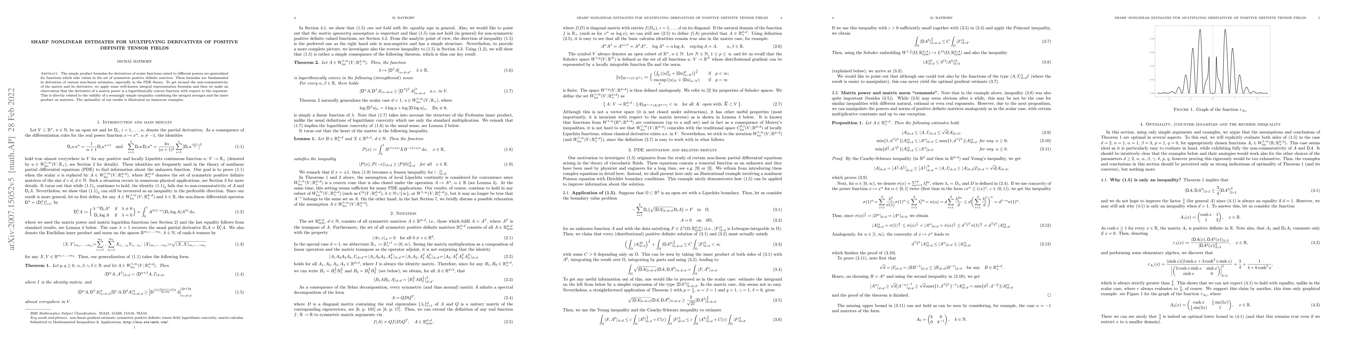 Thumbnail for Sharp nonlinear estimates for multiplying derivatives of positive
  definite tensor fields