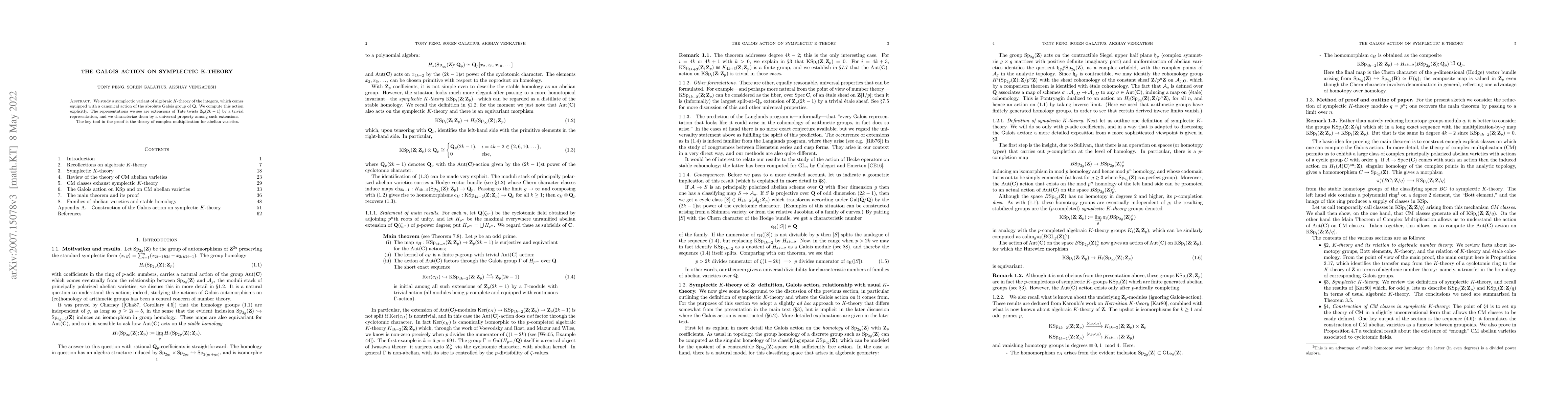 Thumbnail for The Galois action on symplectic $K$-theory