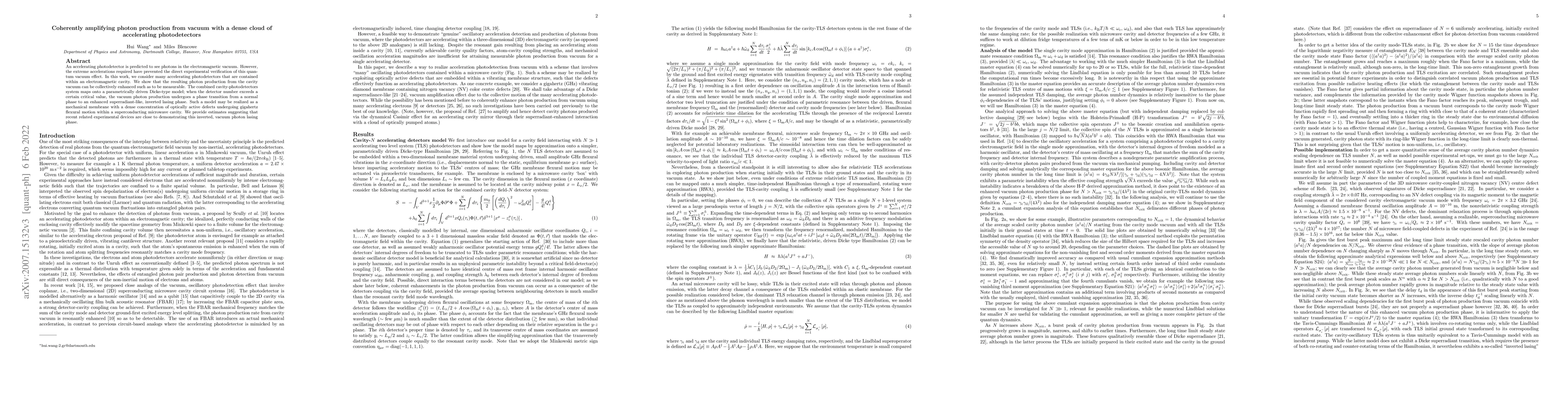 Thumbnail for Coherently amplifying photon production from vacuum with a dense cloud
  of accelerating photodetectors