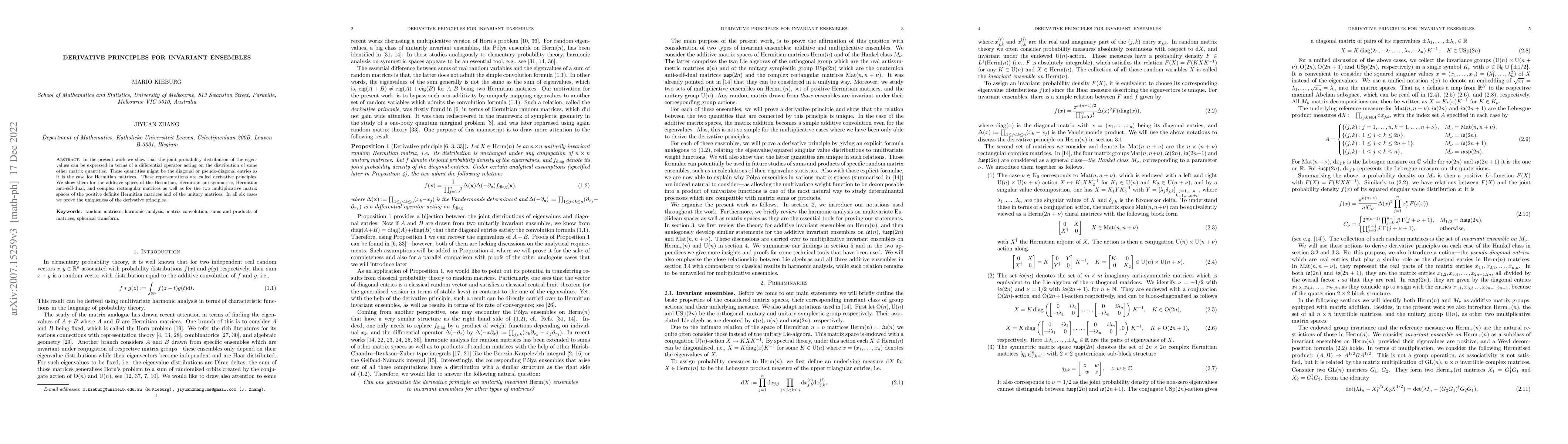 Thumbnail for Derivative principles for invariant ensembles
