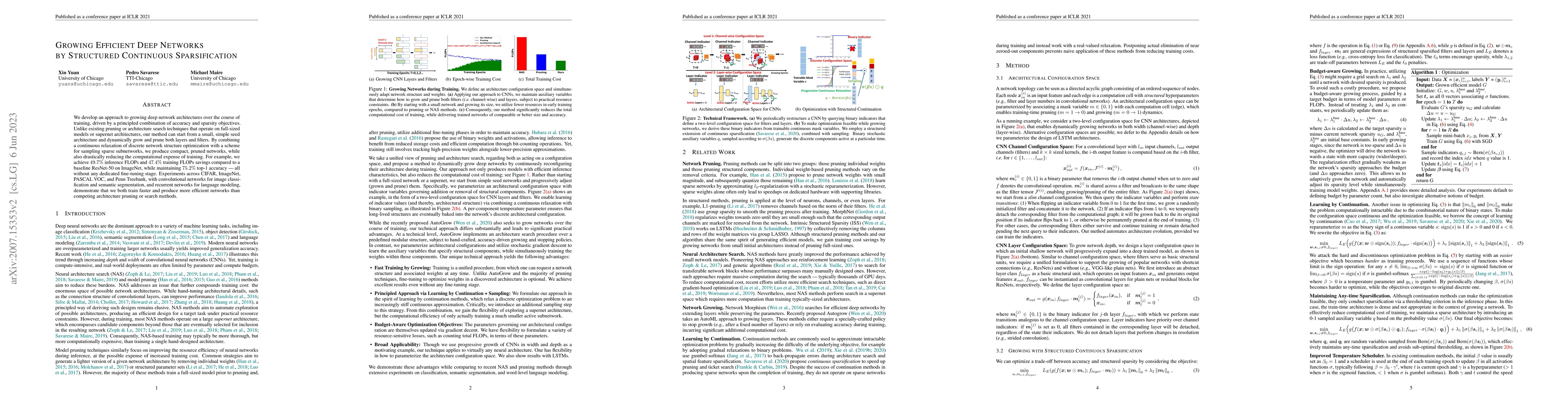 Thumbnail for Growing Efficient Deep Networks by Structured Continuous Sparsification
