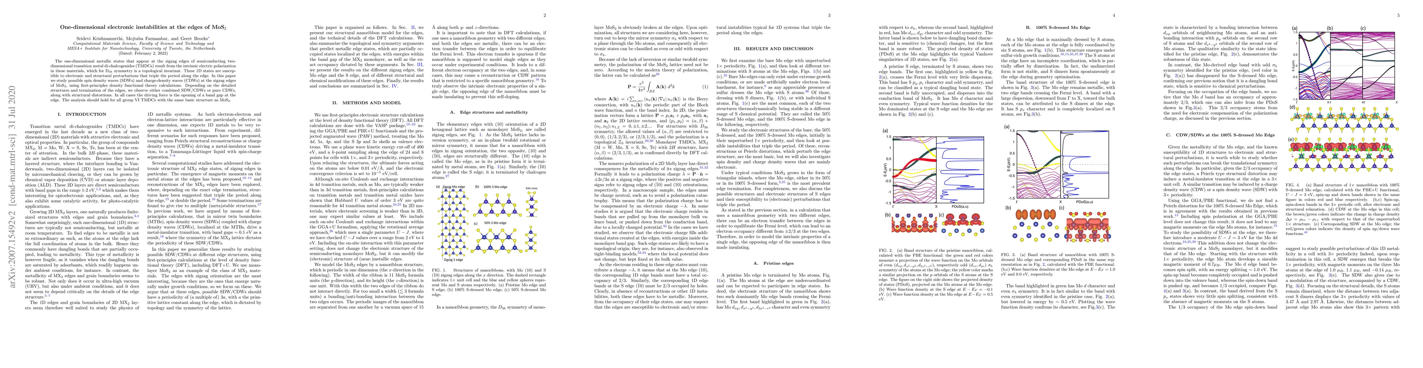 Thumbnail for One-dimensional electronic instabilities at the edges of $MoS_2$