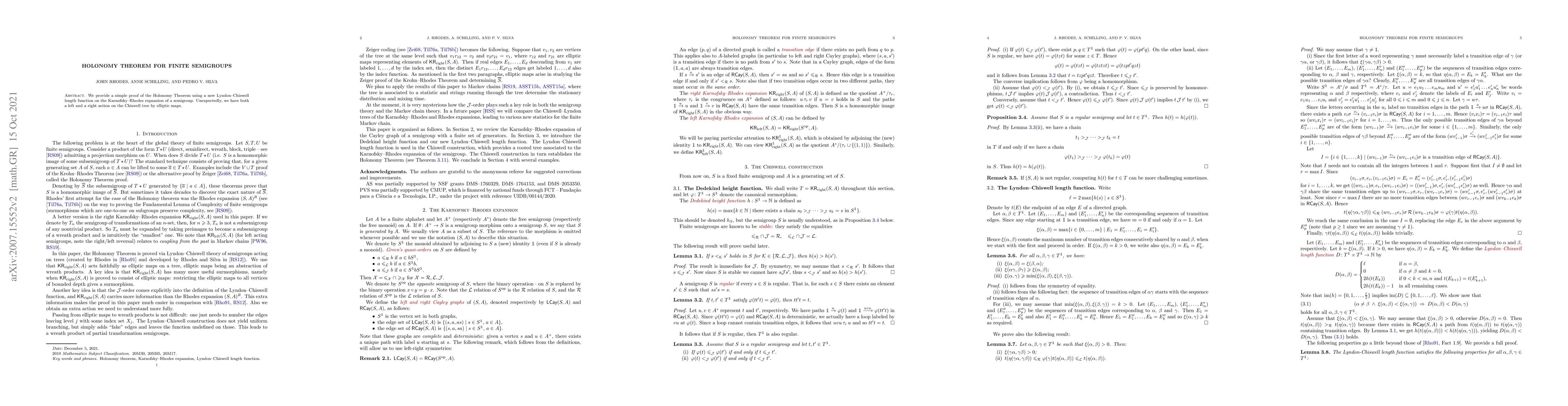 Thumbnail for Holonomy theorem for finite semigroups