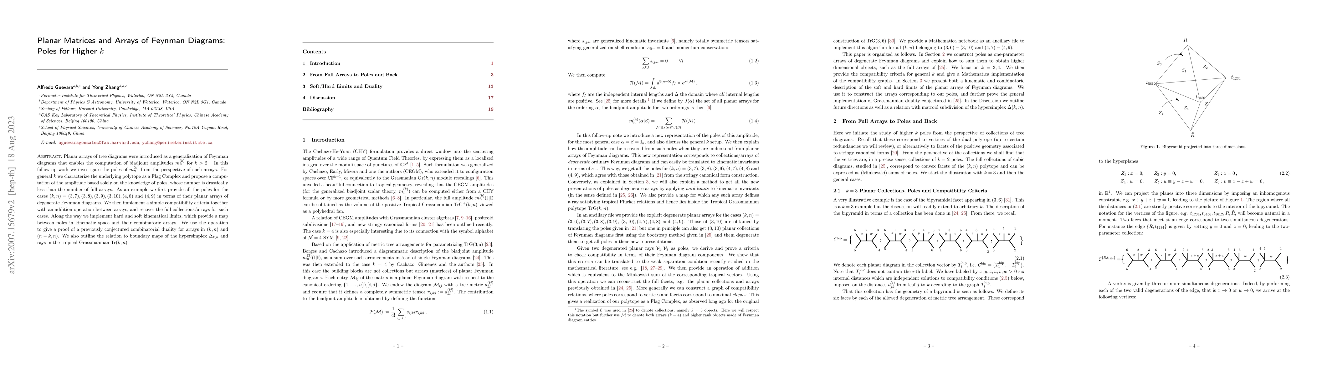 Thumbnail for Planar Matrices and Arrays of Feynman Diagrams: Poles for Higher $k$