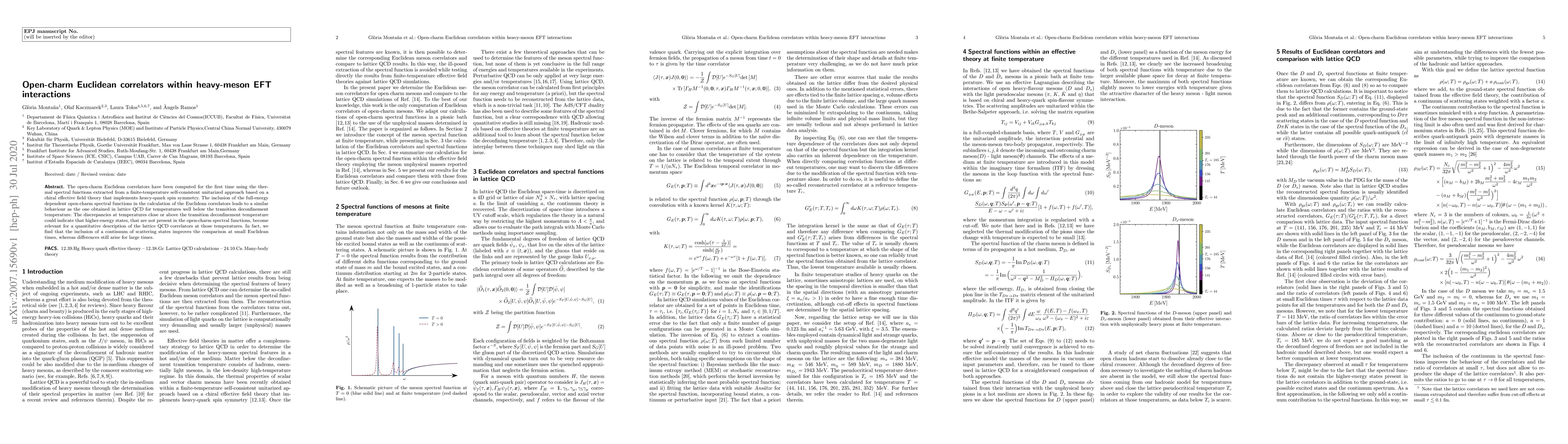 Thumbnail for Open-charm Euclidean correlators within heavy-meson EFT interactions