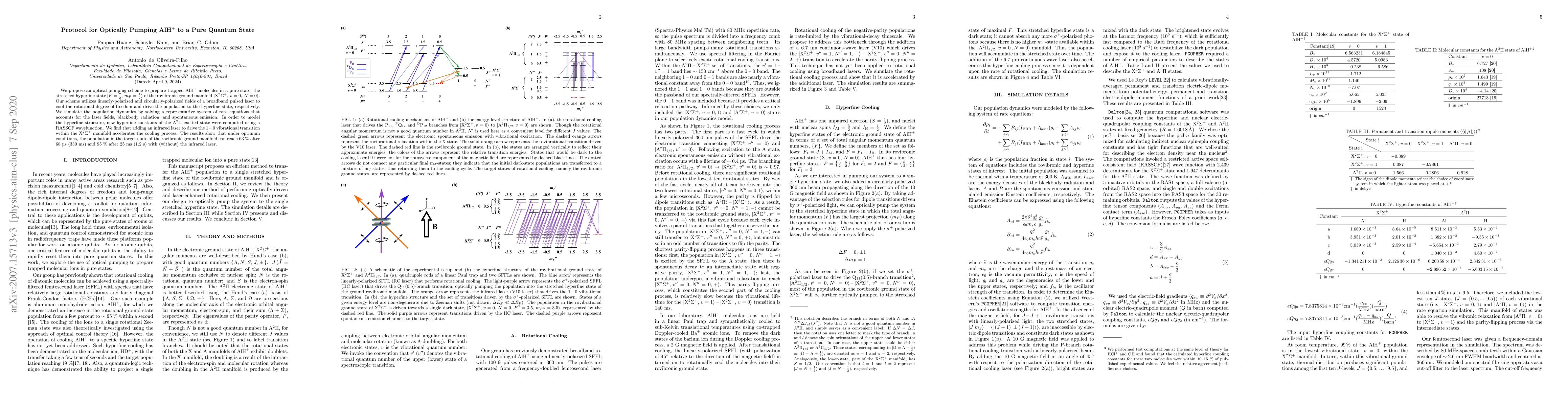 Thumbnail for Protocol for Optically Pumping AlH$^+$ to a Pure Quantum State