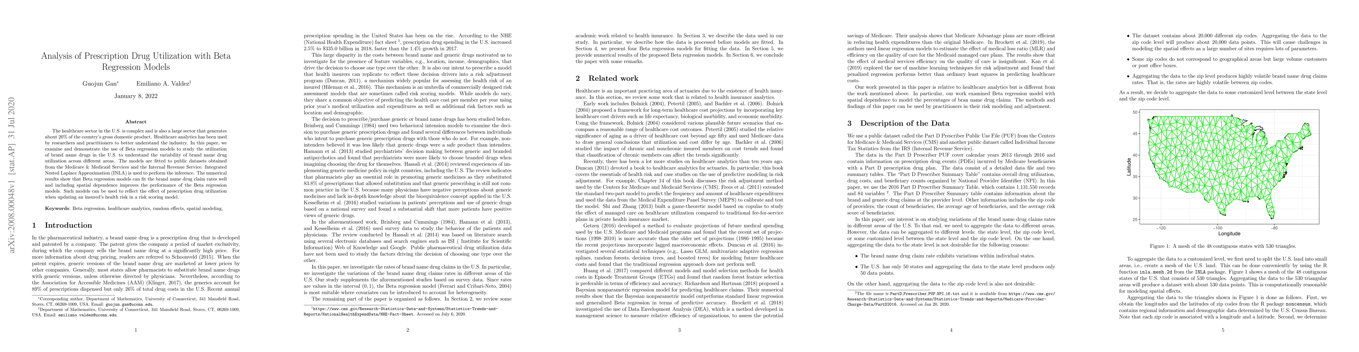 Thumbnail for Analysis of Prescription Drug Utilization with Beta Regression Models