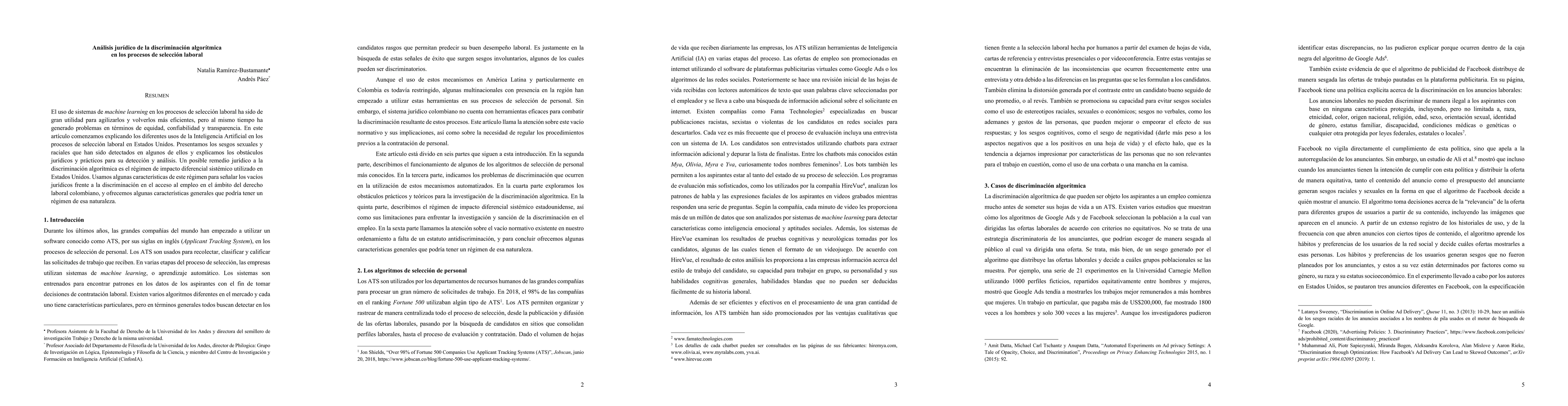 Thumbnail for An\'alisis jur\'idico de la discriminaci\'on algor\'itmica en los
  procesos de selecci\'on laboral