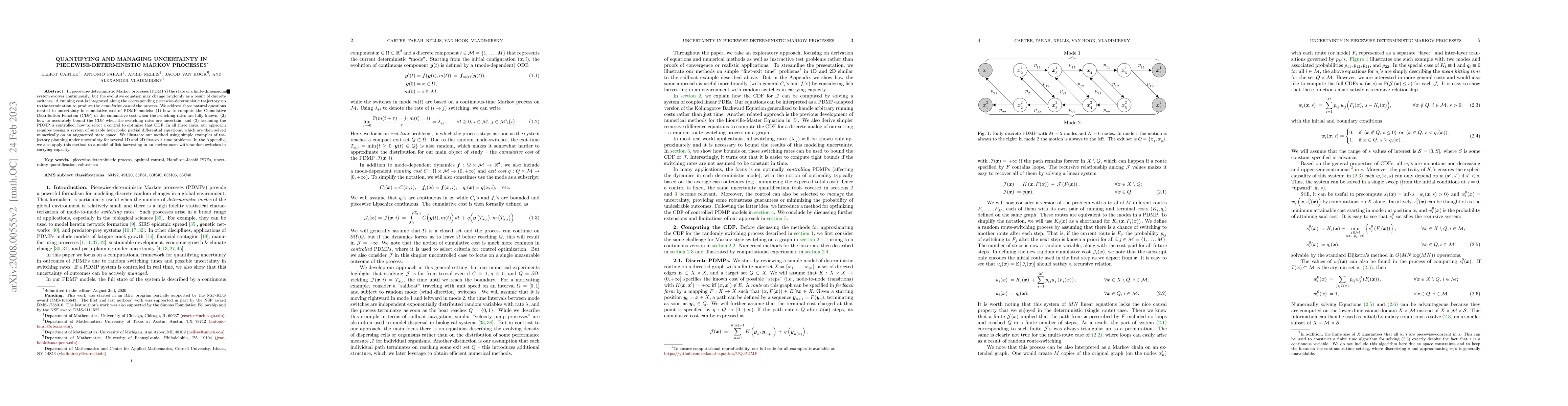 Thumbnail for Quantifying and managing uncertainty in piecewise-deterministic Markov
  processes