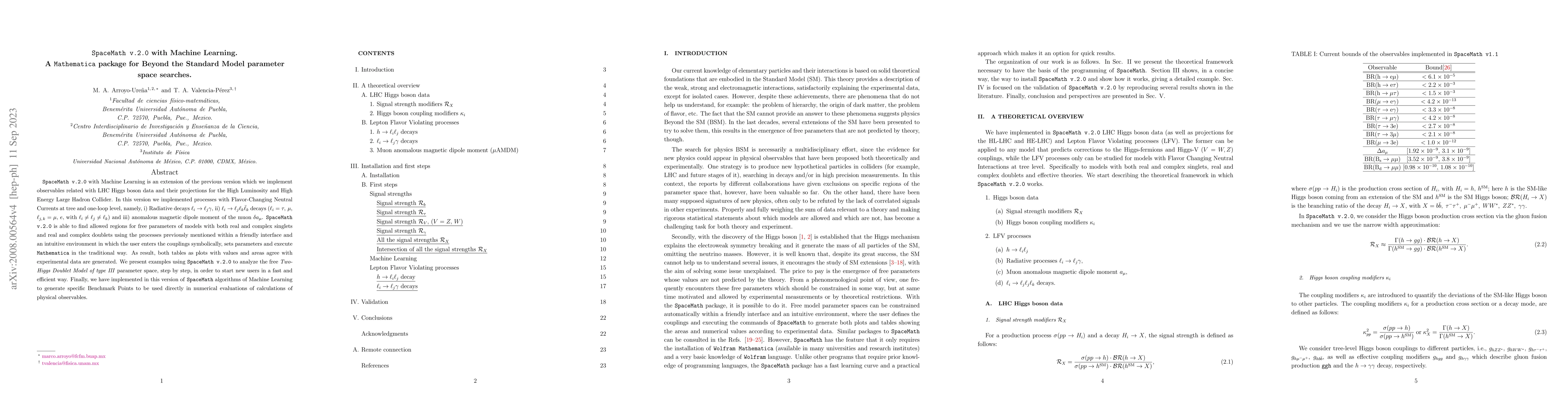 Thumbnail for $\texttt{SpaceMath v.2.0}$ with Machine Learning. A
  $\texttt{Mathematica}$ package for Beyond the Standard Model parameter space
  searches