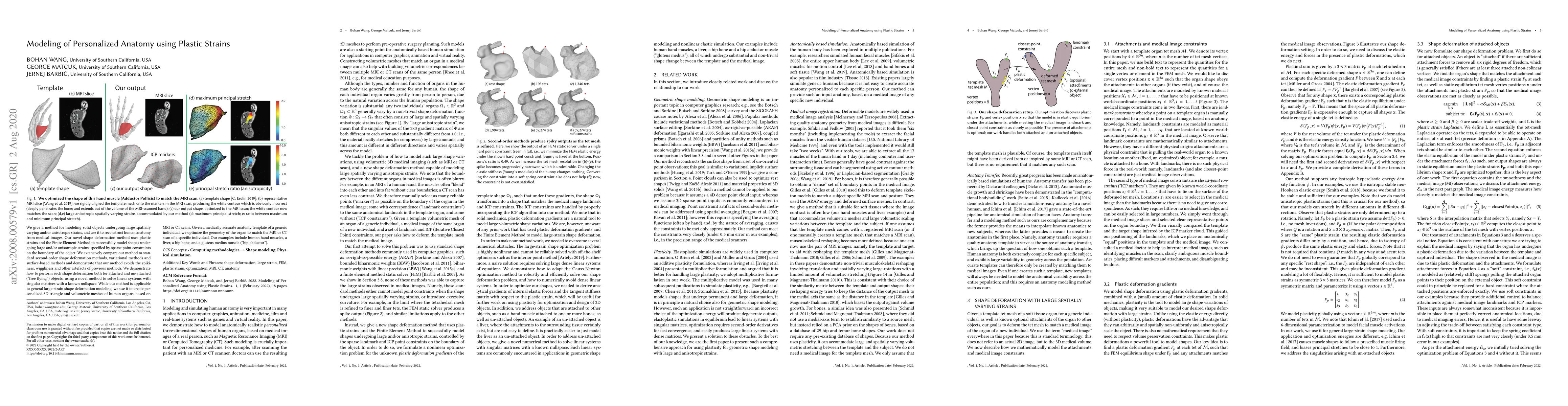 Thumbnail for Modeling of Personalized Anatomy using Plastic Strains