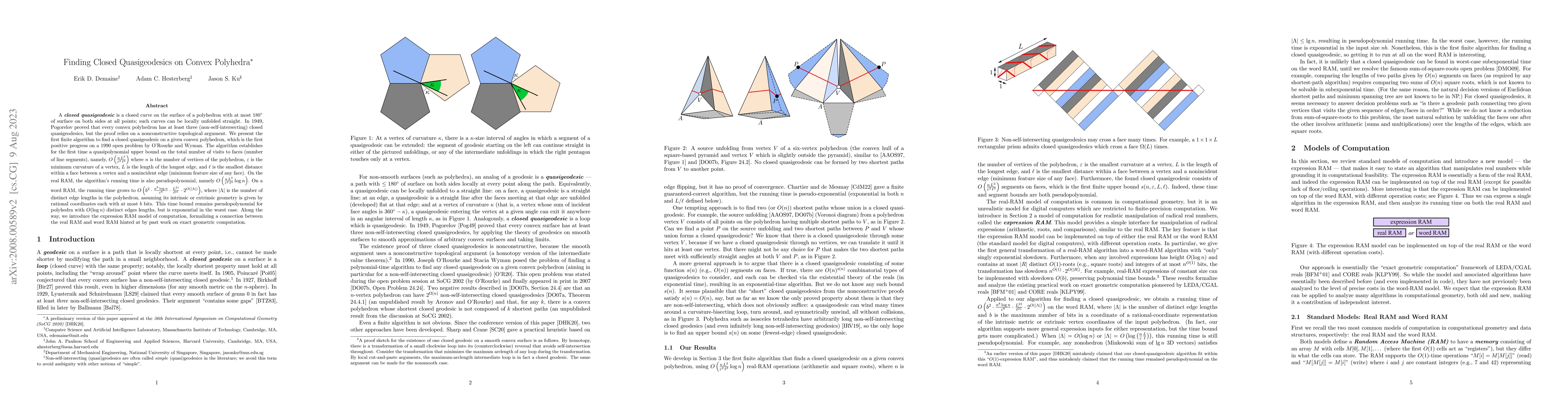 Thumbnail for Finding Closed Quasigeodesics on Convex Polyhedra
