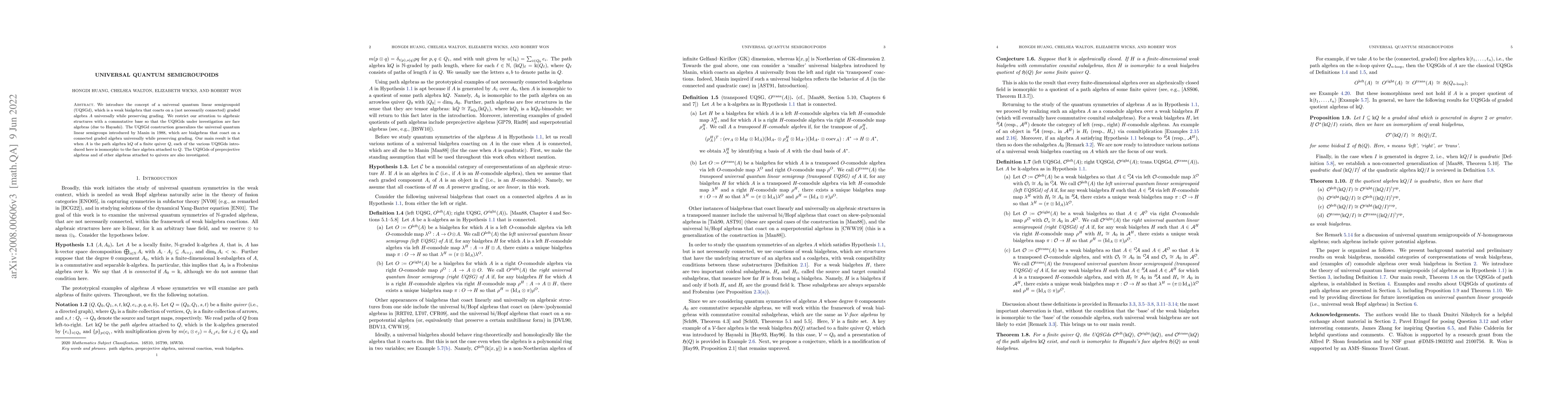 Thumbnail for Universal quantum semigroupoids
