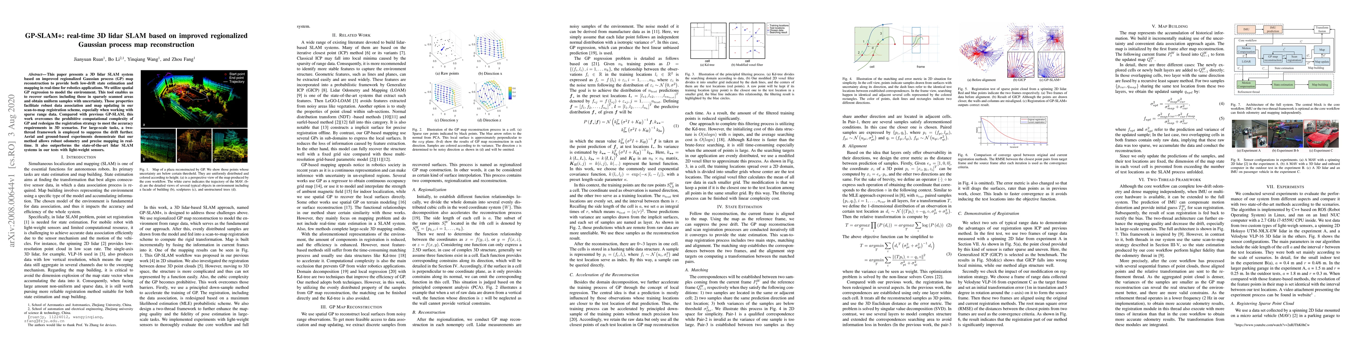Thumbnail for GP-SLAM+: real-time 3D lidar SLAM based on improved regionalized
  Gaussian process map reconstruction