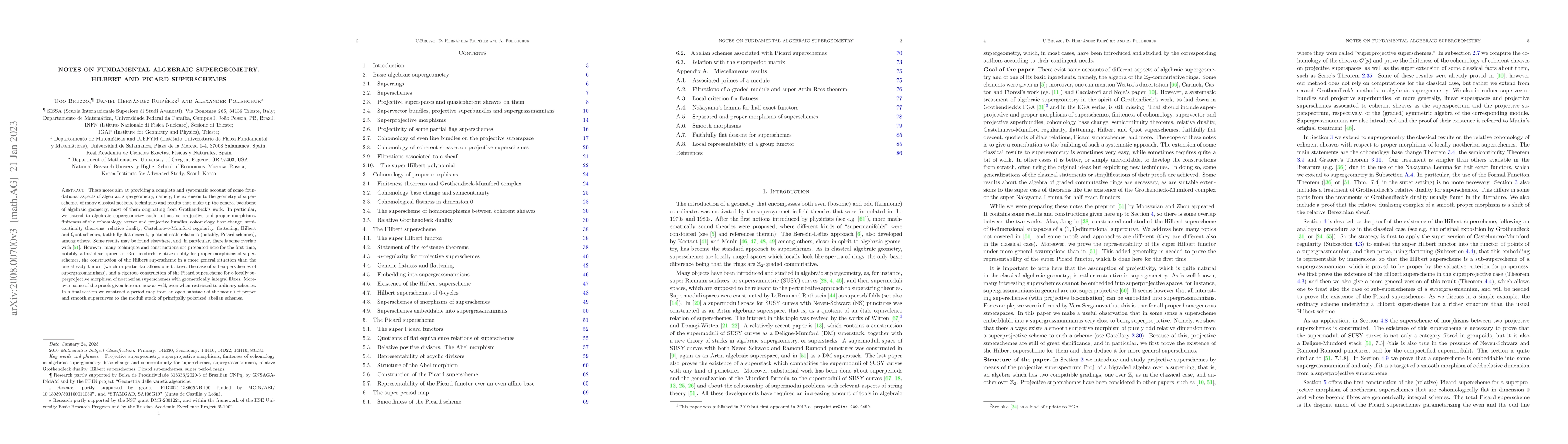 Thumbnail for Notes on fundamental algebraic supergeometry. Hilbert and Picard
  superschemes