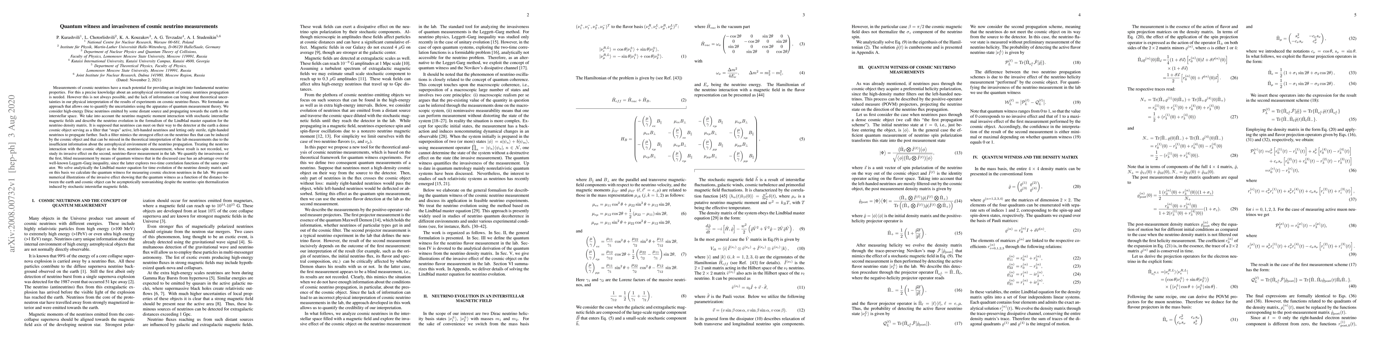 Thumbnail for Quantum witness and invasiveness of cosmic neutrino measurements