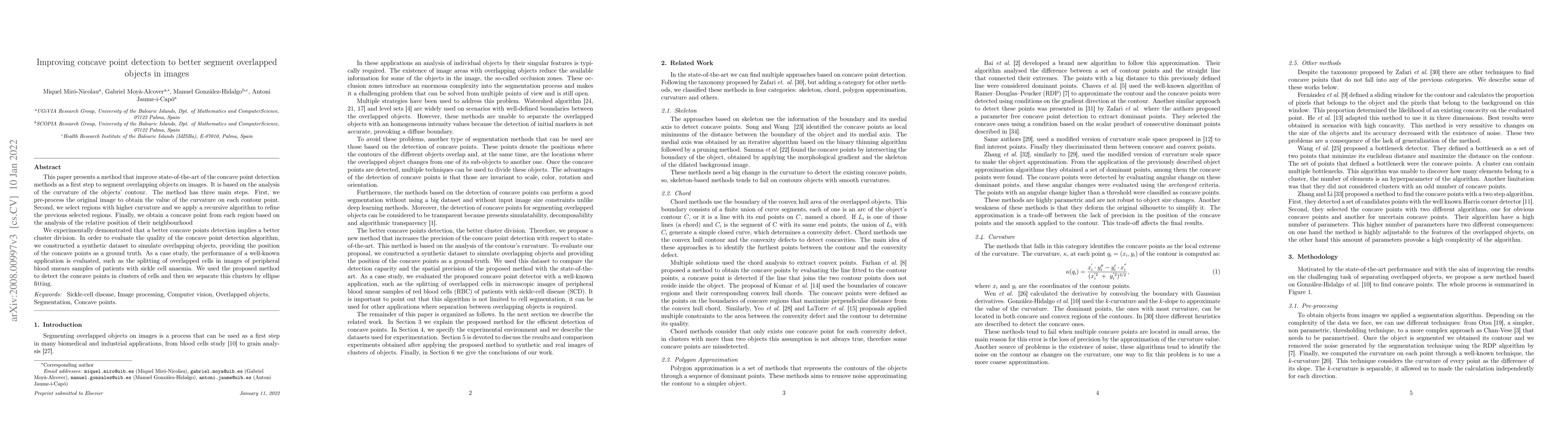 Thumbnail for Improving concave point detection to better segment overlapped objects
  in images