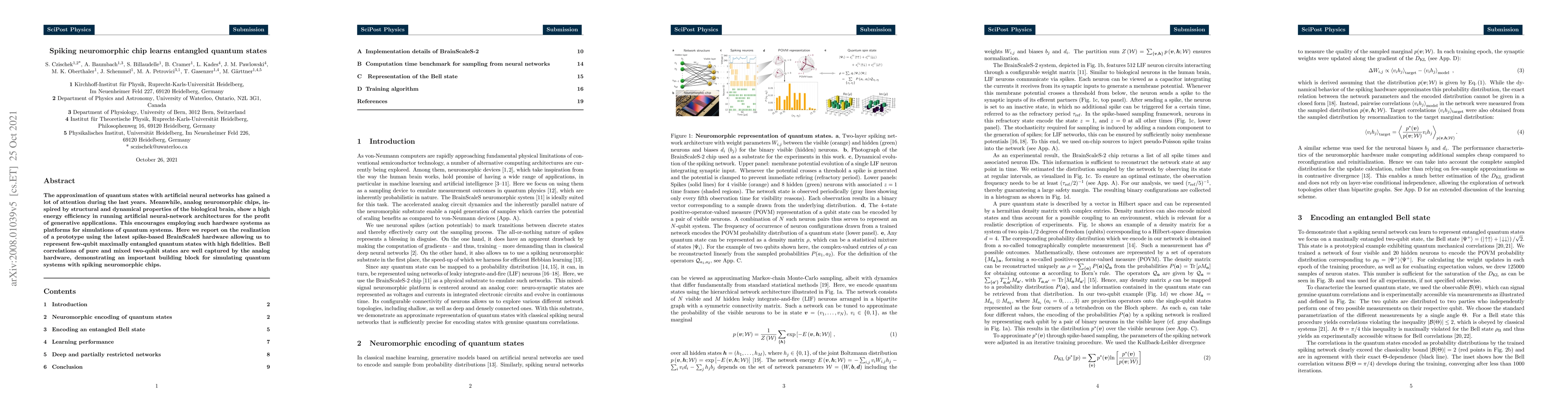 Thumbnail for Spiking neuromorphic chip learns entangled quantum states
