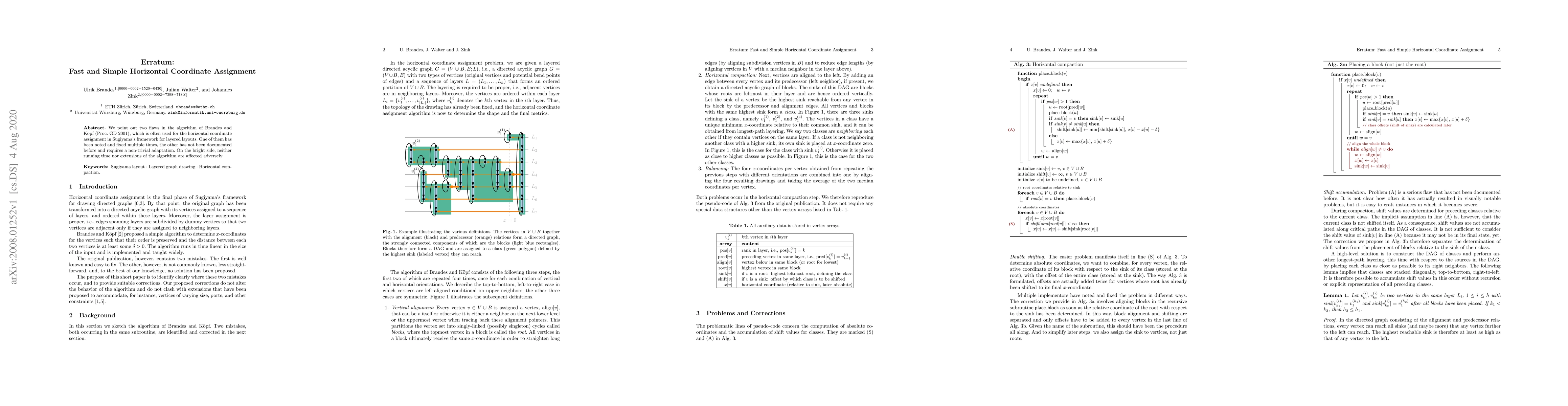 Thumbnail for Erratum: Fast and Simple Horizontal Coordinate Assignment