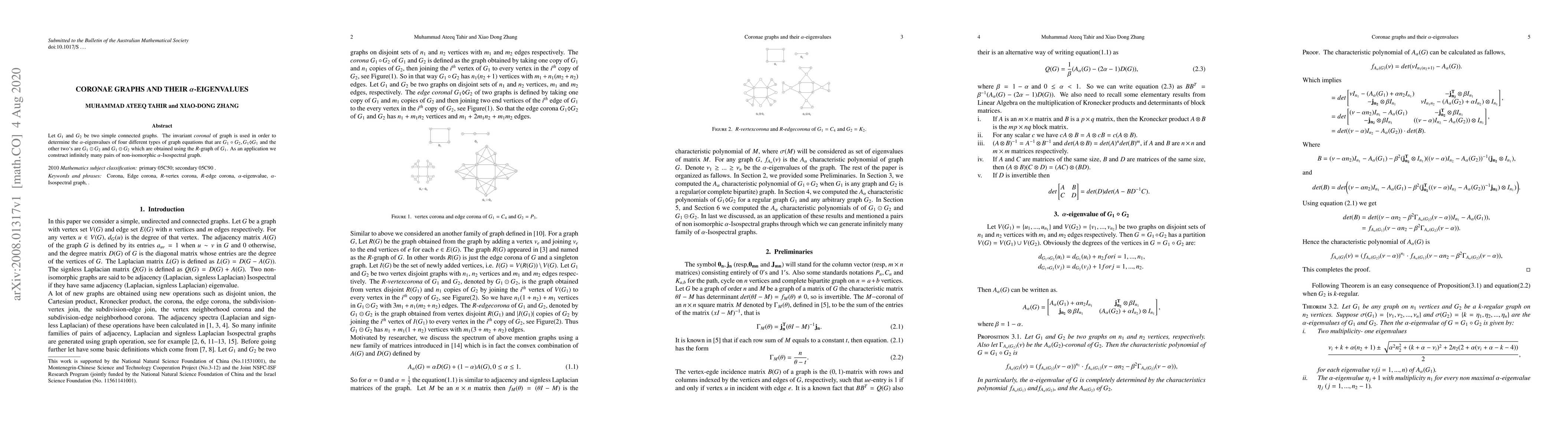 Thumbnail for Coronae graphs and their $\alpha$-eigenvalues
