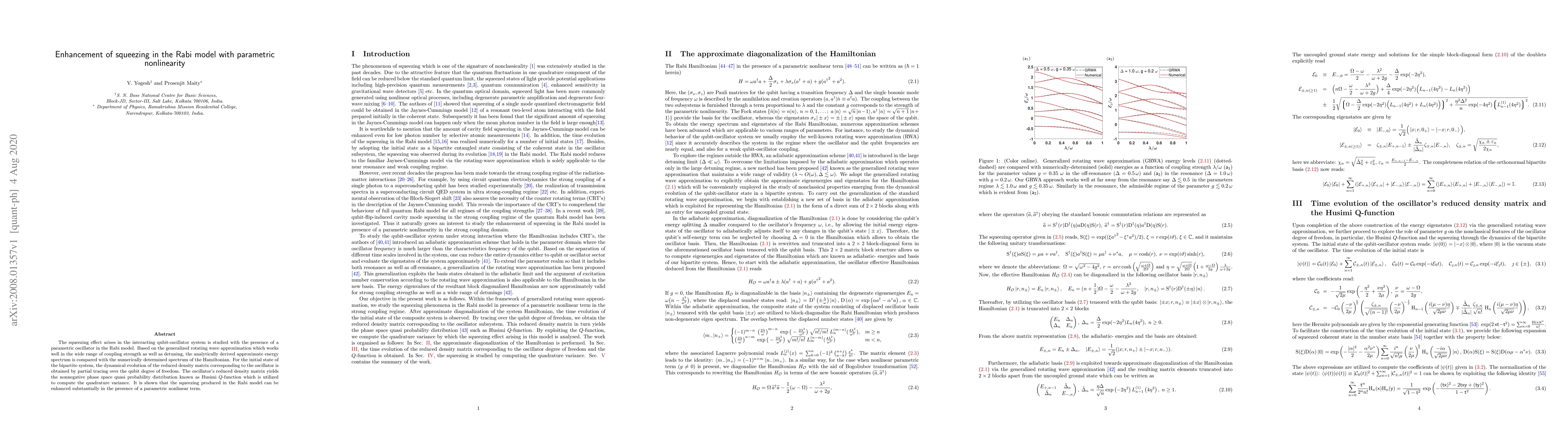 Thumbnail for Enhancement of squeezing in the Rabi model with parametric nonlinearity