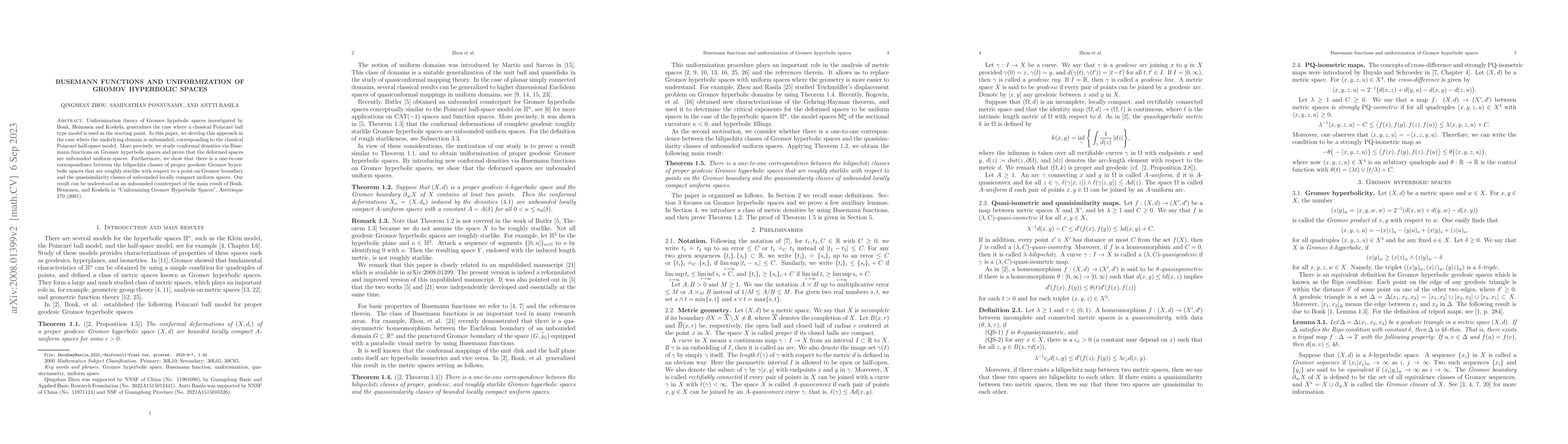 Thumbnail for Busemann functions and uniformization of Gromov hyperbolic spaces