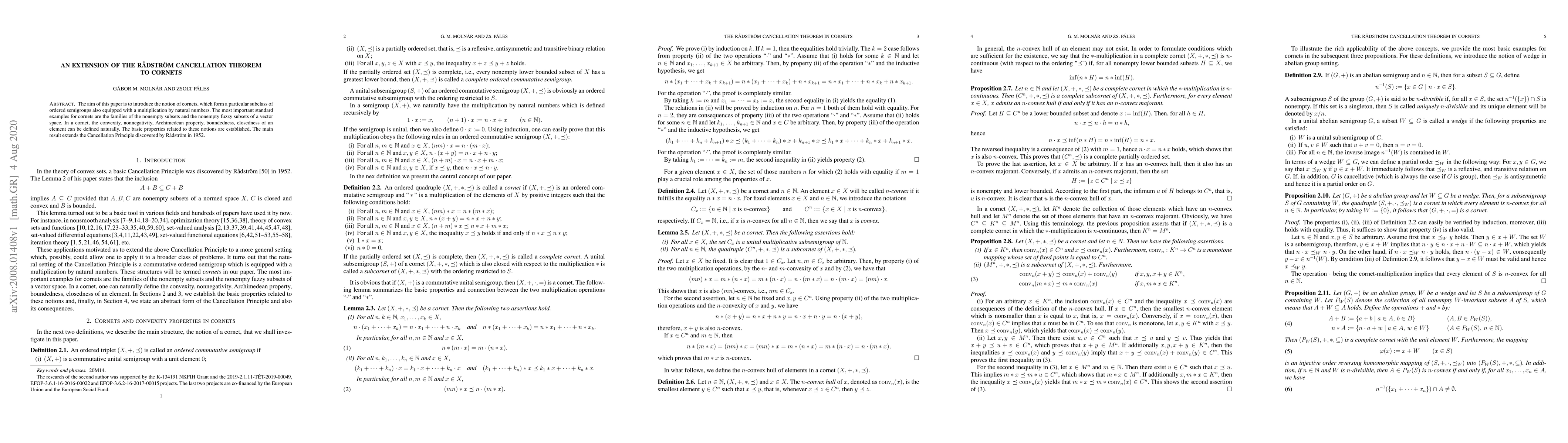 Thumbnail for An extension of the R{\aa}dstr\"om Cancellation Theorem to Cornets