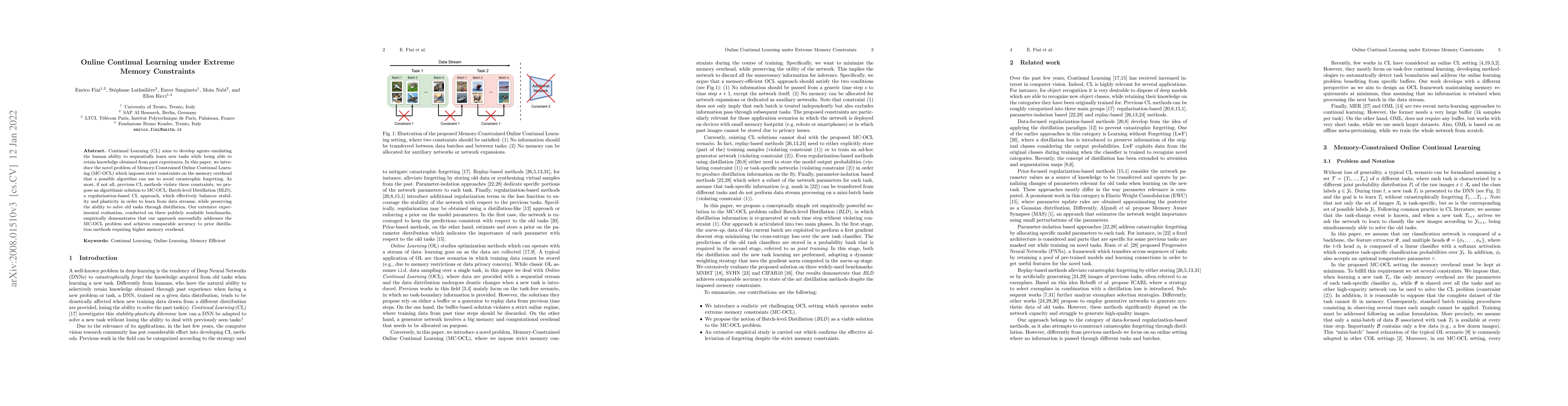 Thumbnail for Online Continual Learning under Extreme Memory Constraints