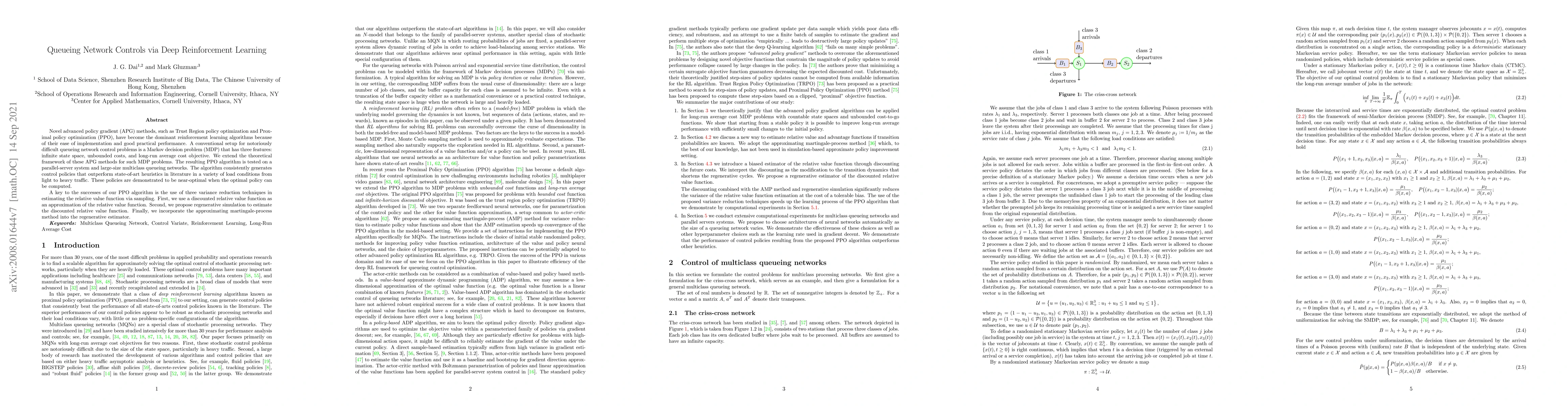 Thumbnail for Queueing Network Controls via Deep Reinforcement Learning