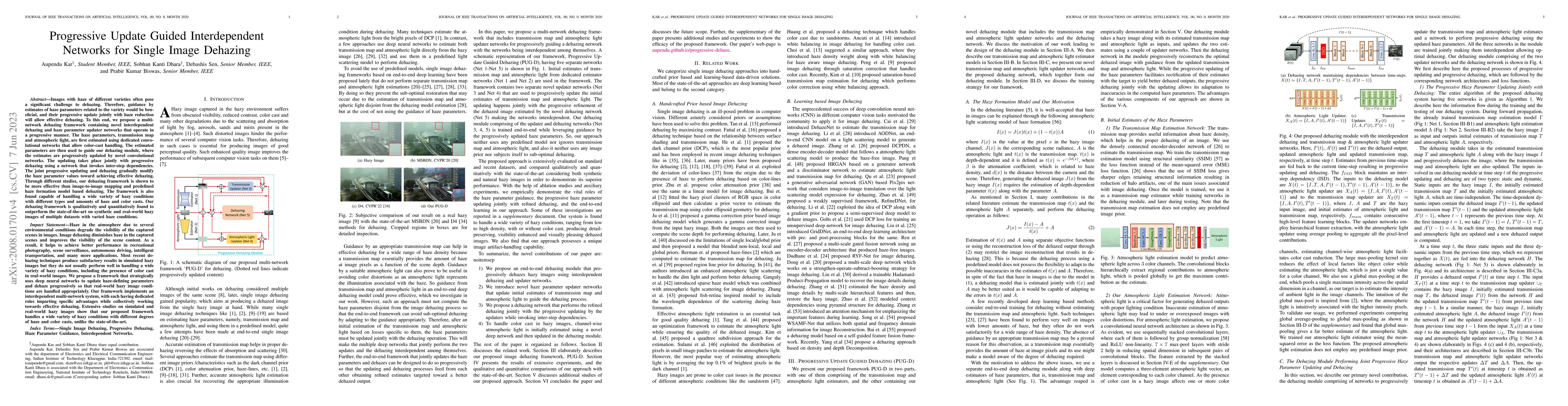 Thumbnail for Progressive Update Guided Interdependent Networks for Single Image
  Dehazing