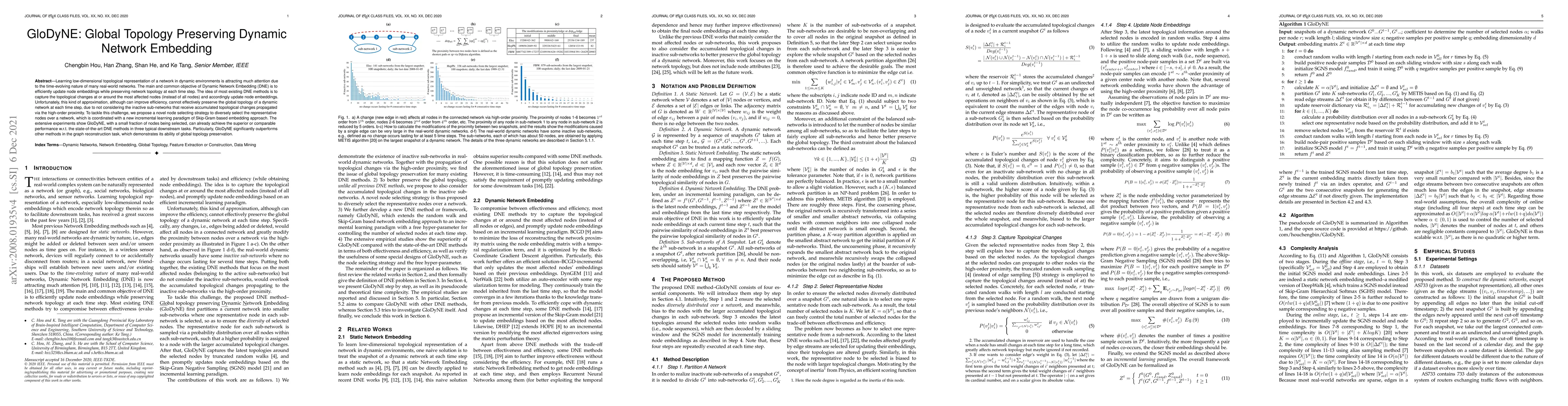 Thumbnail for GloDyNE: Global Topology Preserving Dynamic Network Embedding